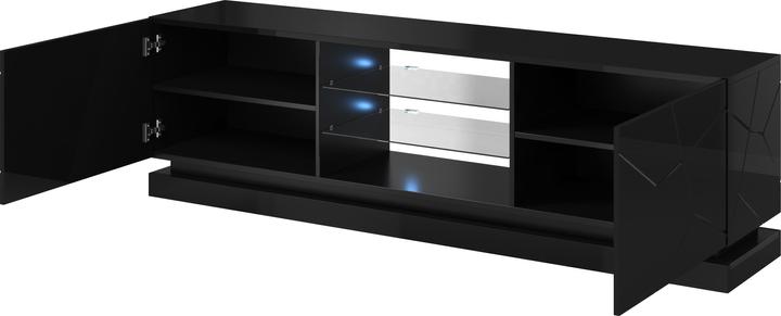 Actual product image Cama QIU 200 czarny TV stand & entertainment center 4 shelves