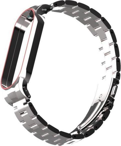 Produktbild MU Style Edelstahl Armband & Metallfassung (Metall, Mi Band 5, Mi Band 6)