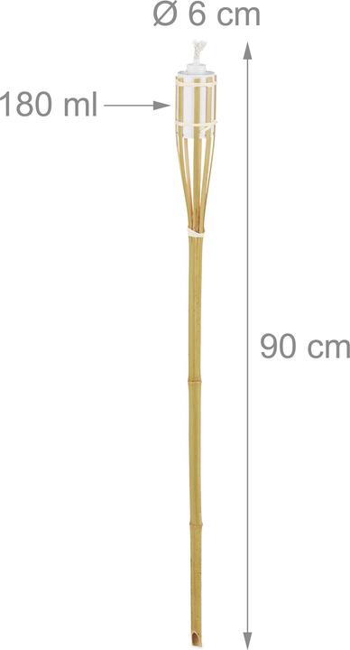 Actual product image Relaxdays 16x bamboo torch