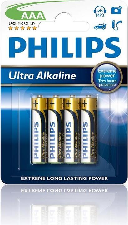 Immagine prodotto Philips Batteria Ultra Alcalina AAA Lr03 4 Unità (4 pz., AAA)