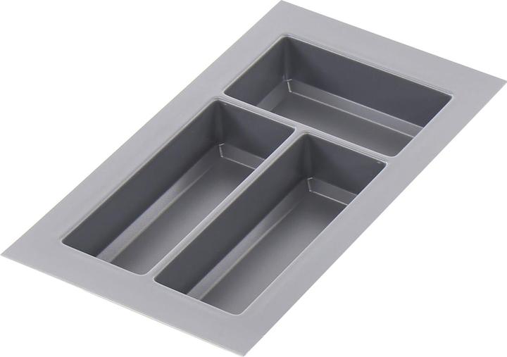 Produktbild Agoform Besteckeinsatz Classico kürzbar 440x240x50,5mm, Kunststoff schiefergrau