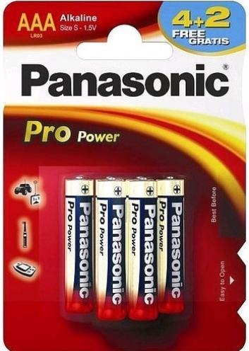 Actual product image Panasonic Baterijos Alkaline BK-LR03PPG- (6 pcs., AAA)