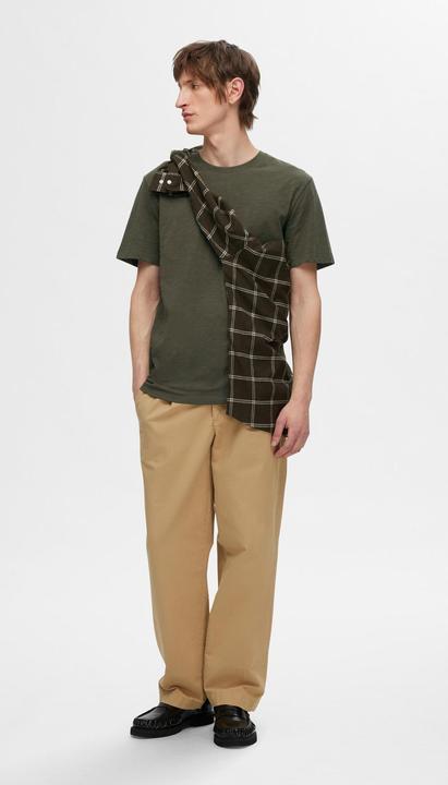 Actual product image Selected Homme Flame yarn cotton T-shirt (S)