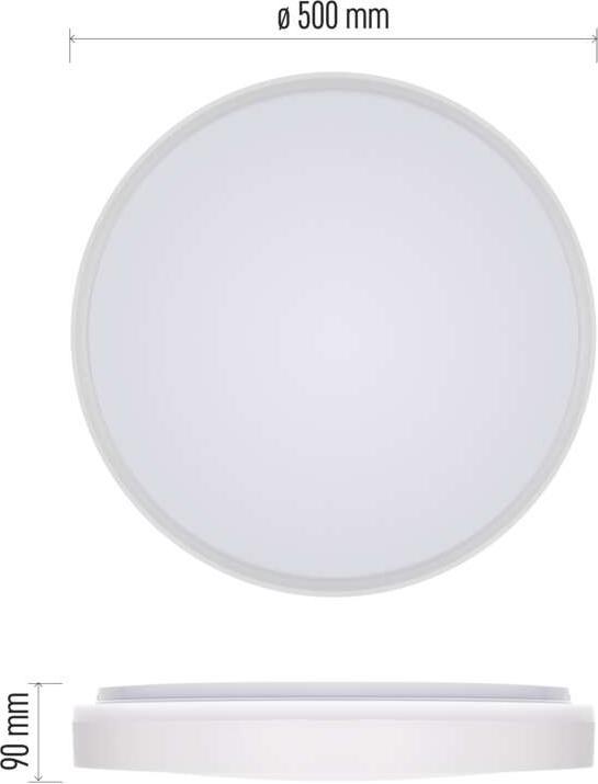 Image du produit Emos Lampe LED LIVI 50 cm, 45 W, blanc chaud/froid, intensité lumineuse variable avec télécommande (2700 lm)