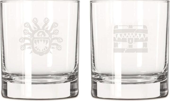 Produktbild Dungeons & Dragons Set mit 2 Whiskeygläser mit Gravur in Geschenkverpackung (2 x, Whiskygläser)