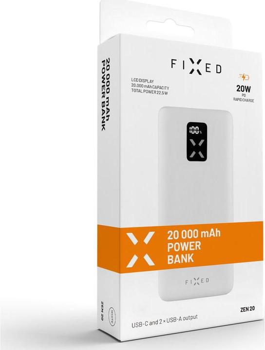 Actual product image Fixed Zen USB-C PD 20W Power Bank 20,000 mAh (20000 mAh, 22.50 W, 22.50 Wh)