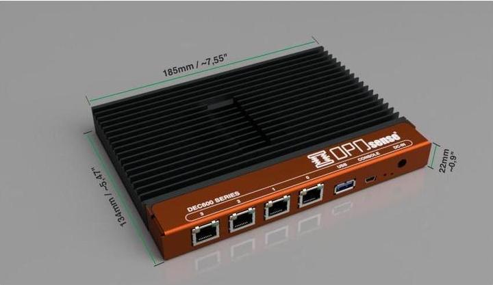 Actual product image Deciso DEC677 OPNsense® Desktop Security Appliance