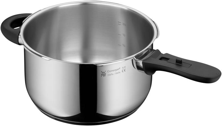 Actual product image WMF Pressure cooker 3tlg 4,5+3l large cooking signal Perfect Plus Induction (22 cm, Pan set + pot set, Stainless steel)