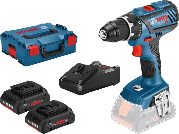 Bosch Hausgeräte Bosch Akku-Bohrschrauber GSR 18V-28 / 2x 4,0 Ah ProCORE18V Akku + Ladegerät in L (Rechargeable battery operated)