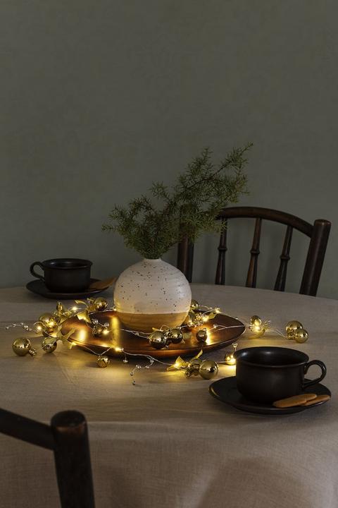 Image du produit Konstsmide Gnosjö Guirlande lumineuse décorative à LED, perles, couleur laiton, 6h de minuterie, 20 (2.20 m)