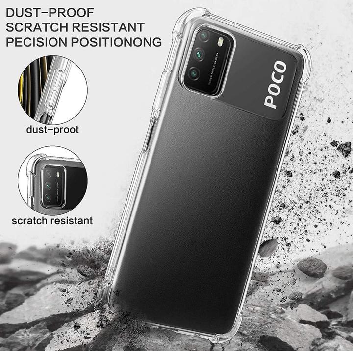 Produktbild Screenguard Xiaomi Poco M3 Hülle Crystal Soft Airbag Bumper (Xiaomi Poco M3)