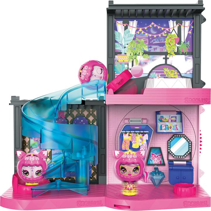 Produktbild Spin Master Zoobles Magic Mansion Traumhaus zum Verwandeln mit 6 Zimmern, Rutsche und Zubehör (6061366)