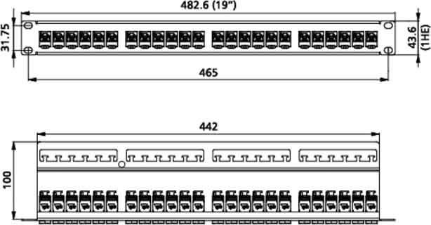 Actual product image Metz Connect 130B11P1-E 1U 24-Port Accessories Network