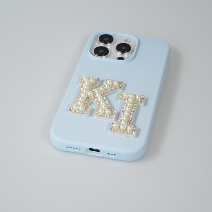 Actual product image PhoneLook Stickers for mobile/tablet/computer 3D Pearls white letter U