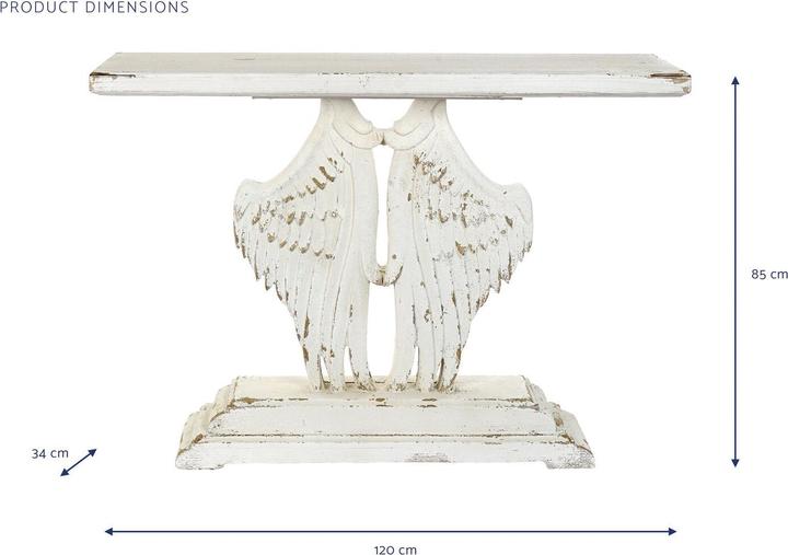 Actual product image DKD Home Decor Console White Multicolour Wood Metal 30 x 40 cm 120 x 34 x 85 cm