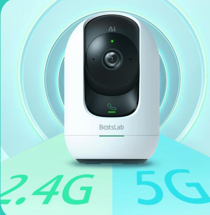 Produktbild Botslab Indoor Camera 2 Pro, 2.4GHz /5GHz Wi-Fi, Multi-scenes AI recognition, One-Touch Calls, 360° (2880 x 1620 Pixels)