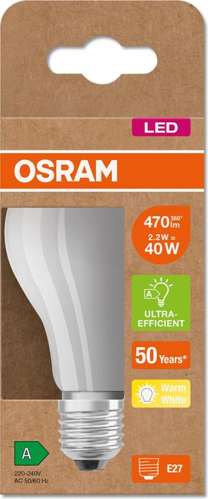 Produktbild Osram Led Filament Classic A (E27, 2.50 W, 470 lm, 1 x, A)
