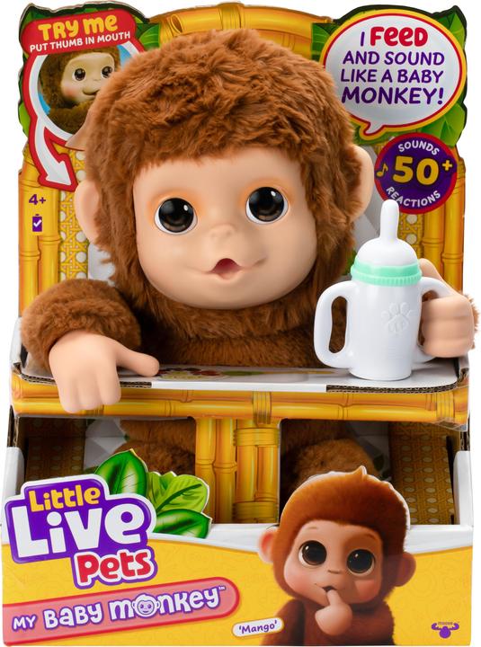 Immagine prodotto Little Piccoli animali domestici vivi di scimmia (30 cm)