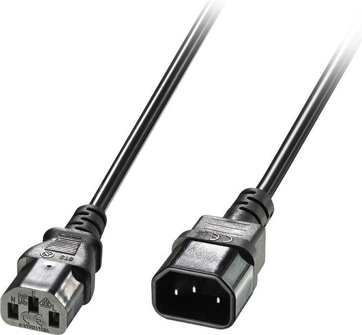 Produktbild Lindy IEC-Netzkabel C14 an IEC C13 (1 m)