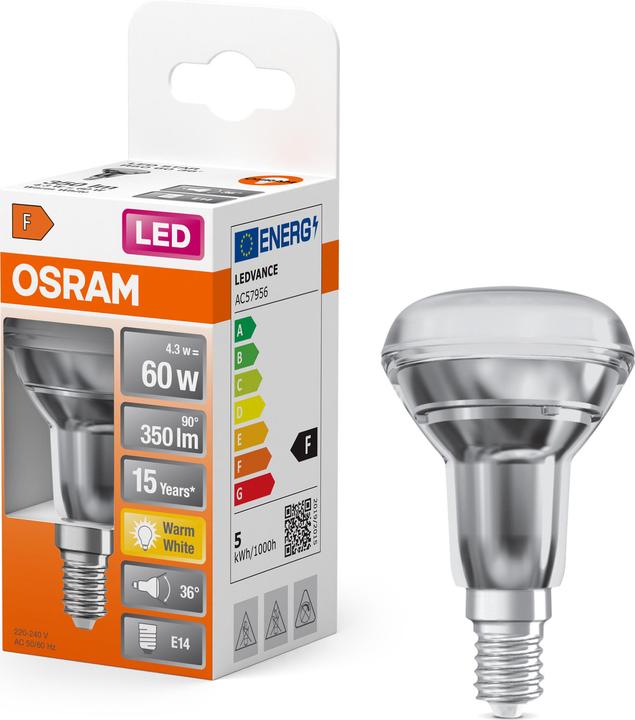 Actual product image Osram Star R50 (E14, 4.30 W, 345 lm, 1 x, F)