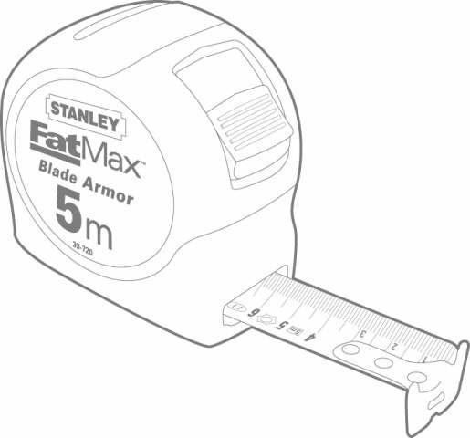 Produktbild Stanley Rollmeter Fat Max 5 m breites (Metrisch)