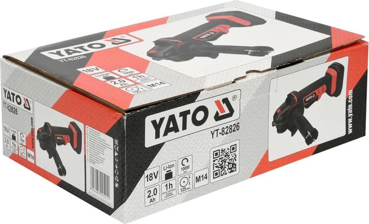 Actual product image Yato angle grinder 18V LI-ION WITHOUT BATTERY AND CHARGER YT-82827 - Without battery and charger (125 mm)