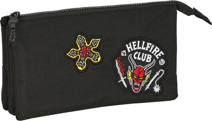 Actual product image Universal Textiles Zweifaches Mehrzweck-Etui Stranger Things Schwarz 22 x 12 x 3 cm