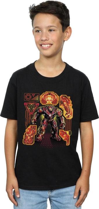 Actual product image Boys Avengers Infinity War Hulkbuster Blueprint T-Shirt (128)