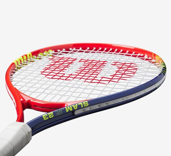 Produktbild Wilson Slam Junior 23 Boys Tennisschläger rot-gelb besaitet 205g L0 NEU (0, 200 g)