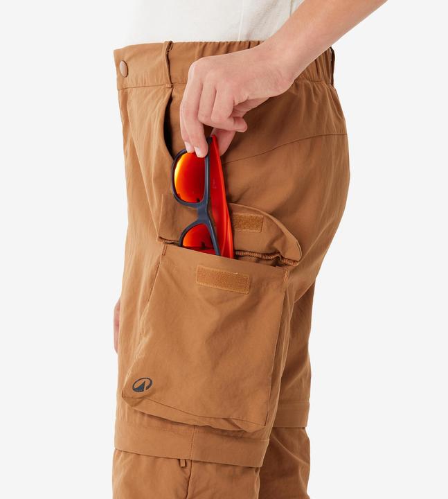 Actual product image Quechua Wanderhose Zip-Off-Hose MH500 Kinder Gr. 122–170 braun (8, 9, 10)