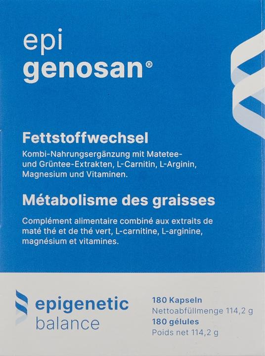 Nährwerte und Zutaten Epigenosan LCarnitin Mate (180 Stück, Tabletten, 114.20 g)