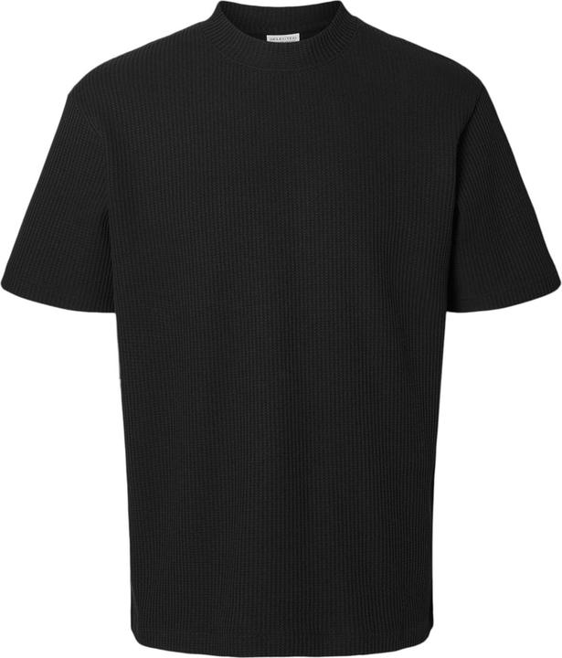 Selected Homme Relaxed Fit Waffelmuster T-Shirt