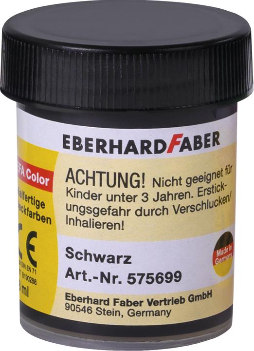 Produktbild EberhardFaber Deckfarbe, -farbkasten Malfertige Deckfarbe schwarz 18 ml (Schwarz, 18 ml)