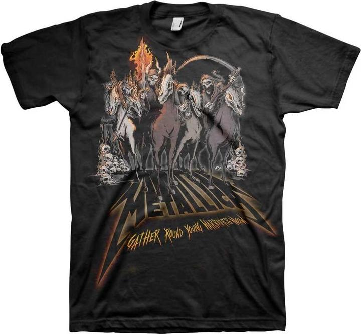 Metallica Unisex Adult Horsemen Cotton 40th Anniversary T-Shirt