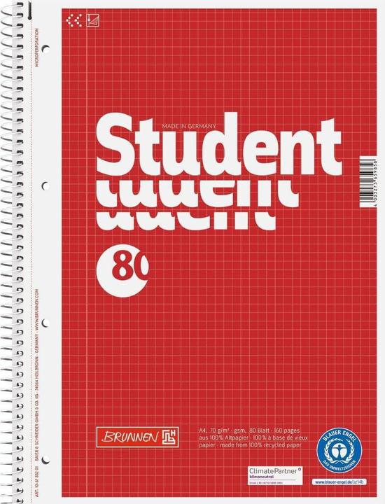 Immagine prodotto Blocco del collegio (A4, Quadretti, Copertina morbida)
