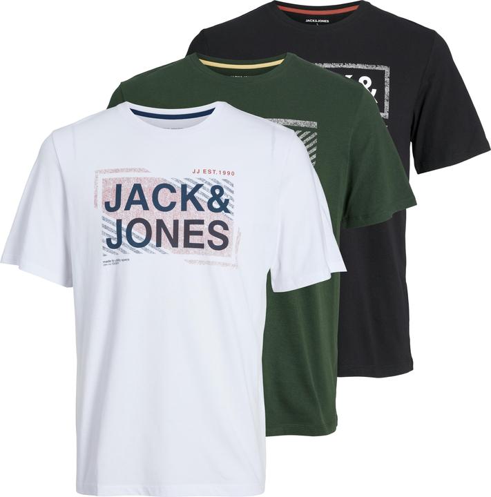Produktbild Jack & Jones 3er-pack Gedruckt Rundhals T-shirt T-shirt (XL)