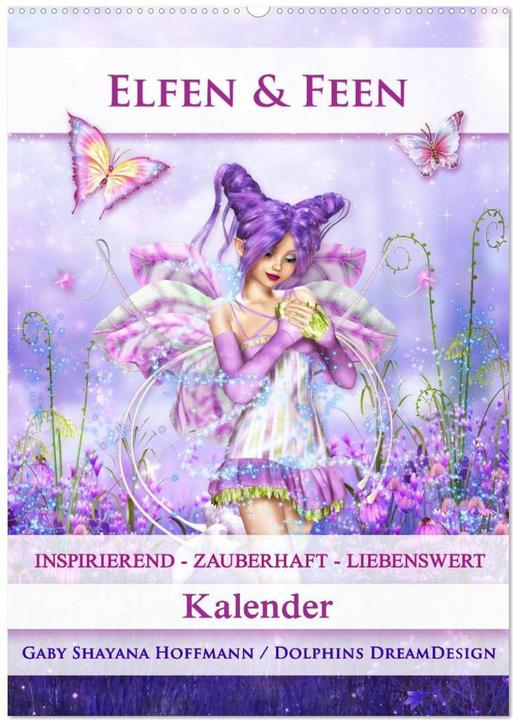 Image du produit Elfen & Feen - Kalender (Wandkalender 2025 DIN A2 hoch), Monatskalender (A2, Allemand)