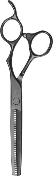 Olivia Garden Silkcut PRO 6,0" RH 15,5cm Effilierschere Matt Black (15.50 cm)
