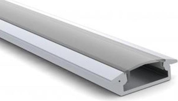 Productafbeelding LEDsON Ingebouwde Slimline 8 mm - Aluminium Installatieprofiel Voor LED Strips - Gelexid Aluminium - (200 cm)
