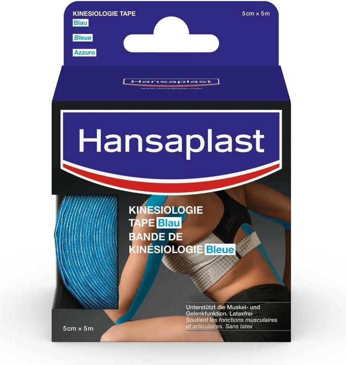 Actual product image Hansaplast bande de kinésiologie bleu (5 m)