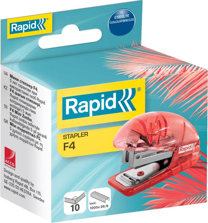 Rapid Mini Stapler Colour'Breeze F4 (10 Sheets)
