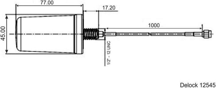 Produktbild Delock LTE/GSM Antenne, SMA-Stecker, weiss (2.20 dB, Antennenkabel)