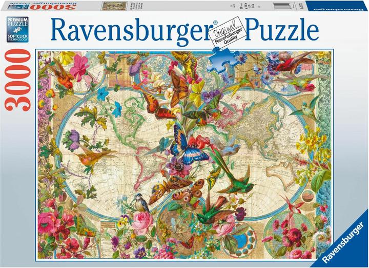 Produktbild Ravensburger Weltkarte mit Schmetterlingen (3000 Teile)