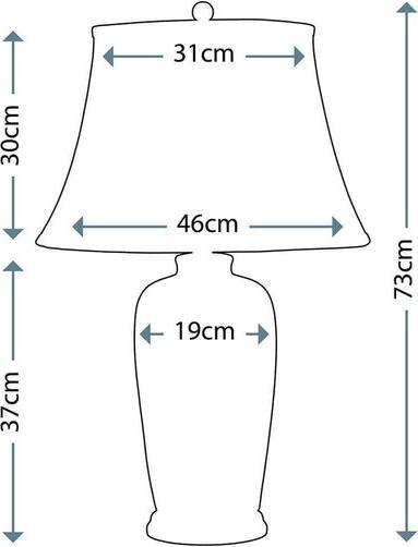 Image du produit Elstead Lighting Blue Traditional Lampe de table E27 Bleu Blanc, Made in UK (E27)