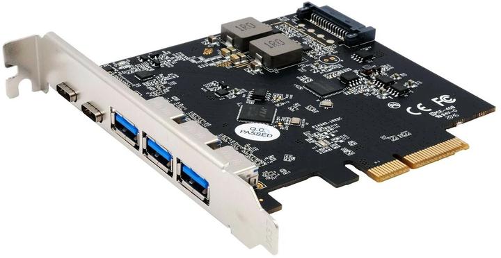 Image du produit Exsys Carte PCIe (x2) GmbH USB 3.2 Gen2 à 5 ports (connecteurs 3A+2C)