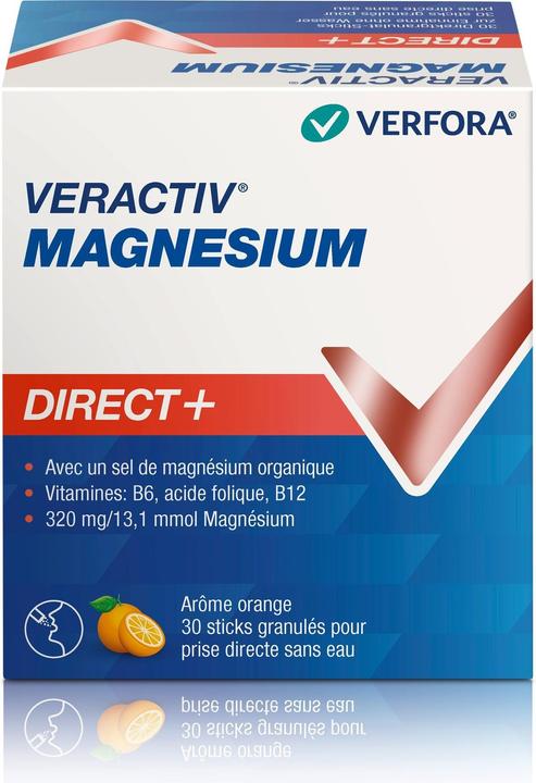 Veractiv Magnesium Direct+ 30 Sticks (30 Stück, Granulat, 100 g)