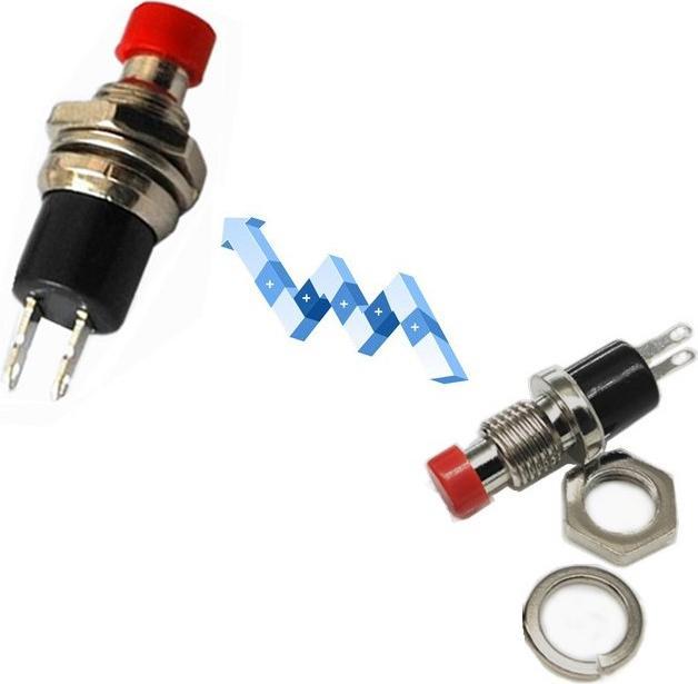 OEM Drucktaster Rot für Einbau mit Lötösen