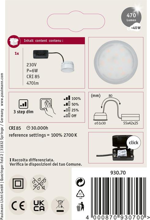 Actual product image Paulmann Ebl (470 lm)