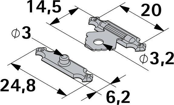 Image du produit Hettich Schatullenverschluss 18 x 25 mm