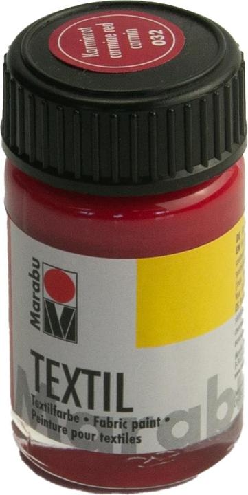 Actual product image Marabu Textile paint 15 ml in a glass carmine red (Crimson, 15 ml)